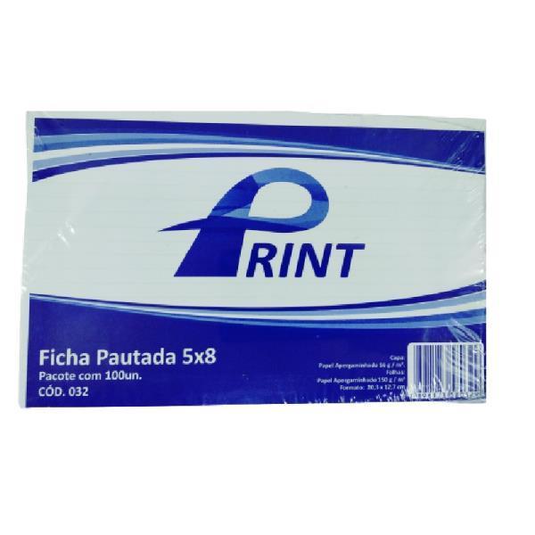 FICHA PAUTADA 5 X 8 PTC 100 FICHAS