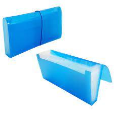 PASTA SAMFONADA 12 DIV CHEQUE AZUL  UNI