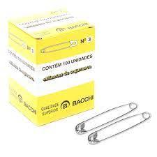 ALFINETE DE SEGURANCA N°3 UNI CX COM 100UNI