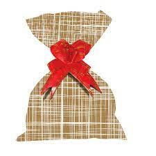 SACO DE PRESENTE 25X35CM RUSTICO OURO PTC 50 UNI