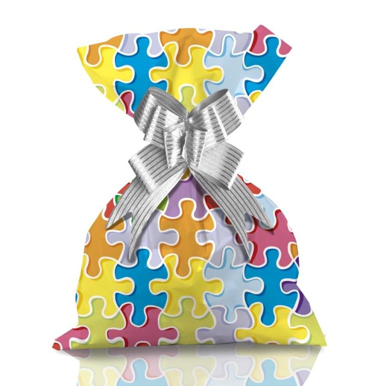 SACO DE PRESENTE 25X35CM QUEBRA CABECA PTC 50 UNI