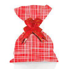 SACO DE PRESENTE 25X35CM RUSTICO VERMELHO PTC 50 UNI