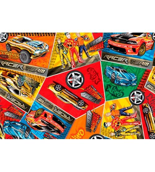 SACO DE PRESENTE 50X69CM CARROS RACE PTC 50UNI