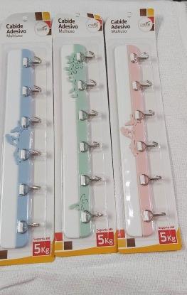 CABIDE ADESIVO COM 6 GANCHOS CA09560 UNI