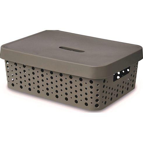 ORGANIZADOR 11 LITROS PLASTICO RIGIDO BEGE ESCURO UNI