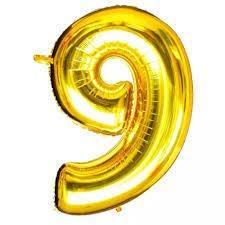 BALAO METALIZADO DOURADO N°9 40CM GALA PCT 5