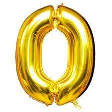 BALAO METALIZADO DOURADO Nª 0 40CM GALA PCT 5