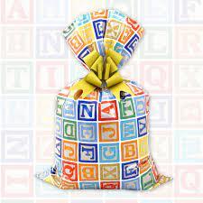 SACO DE PRESENTE 88X1,20CM ALFABETO PTC 25UNI