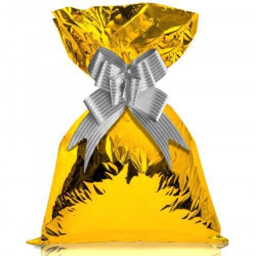 SACO DE PRESENTE 88X1,20CM OURO PTC 25UNI