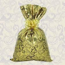 SACO DE PRESENTE 88X1,20CM ARABE OURO PTC 25UNI