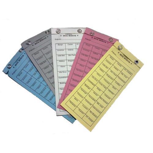 CARTELA DE RIFA 100 NOMES PTC 50 UNI