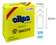 CLIPS GALVONIZADO CX AMARELA  2/0  UNI