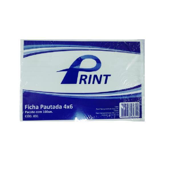 FICHA PAUTADA 4 X 6 PTC 100 FICHAS