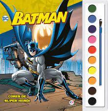 LIVRO BATMAN CORES DE SUPER HEROI AUQUERELA UNI