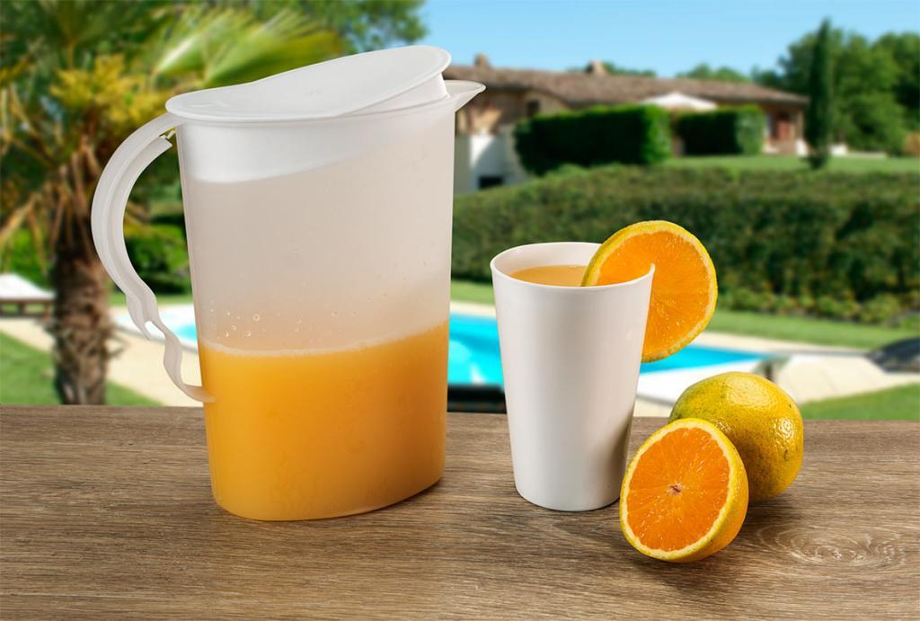 JARRA PLASTICA COM TAMPA  2 LITROS BRANCO OPACO UNI