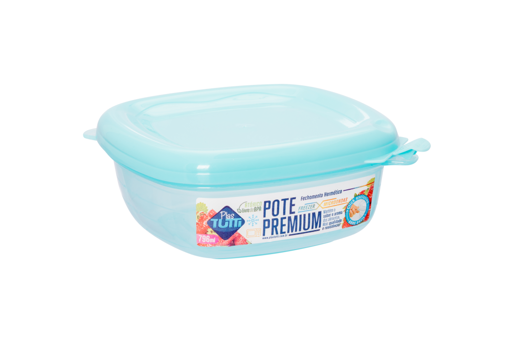 POTE QUADRADO PREMIUM 796ML TRANSL UNI
