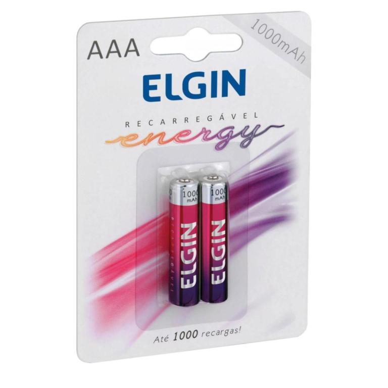PILHA RECARREGAVEL AAA 900MAH ELGIN PAR