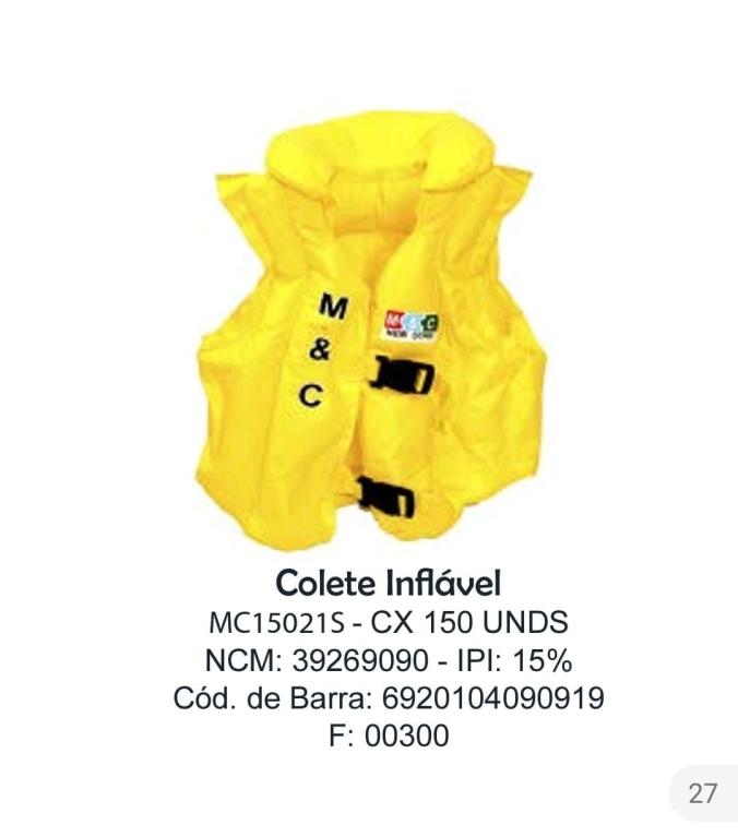 COLETE INFLAVEL INFANTIL TAMANO MEDIO UNI