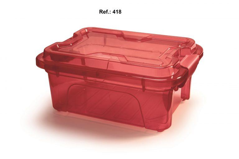 ORGANIZADOR COM TRAVAS INCOLOR COR SORTIDAS 3 LITROS REF 418 UNI