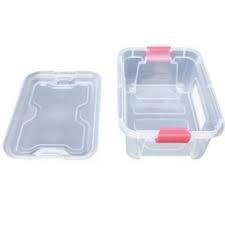ORGANIZADOR COM TRAVAS INCOLOR COR TRANSPARENTE 3 LITROS REF 414 UNI
