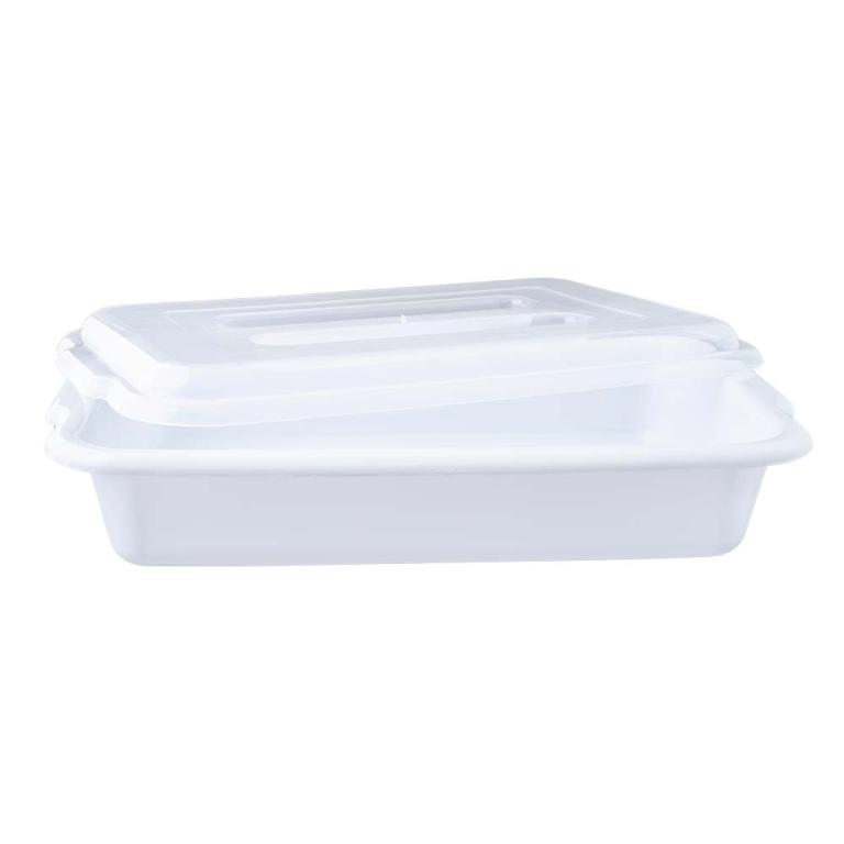 BANDEJA MULTIUSO 3,75L COM TAMPA BRANCA REF 699 UNI