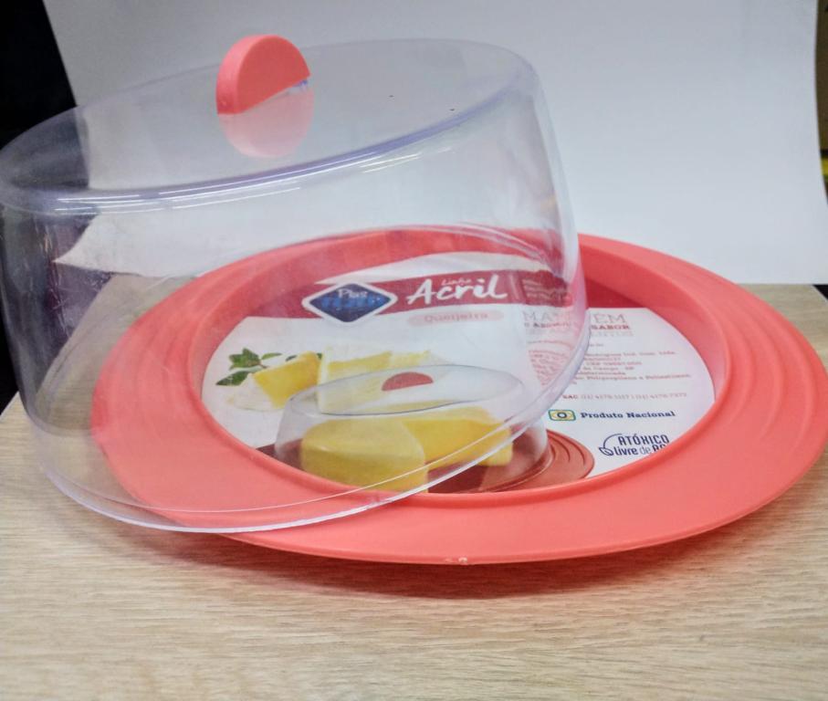 PORTA QUEIJO ACRILICO CORAL UNI