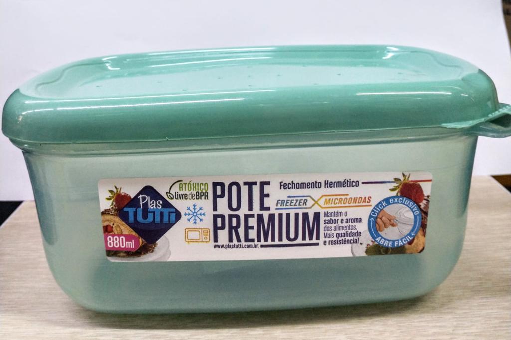 POTE RETANGULAR DURABILIDADE 880ML COR VERDE UNI