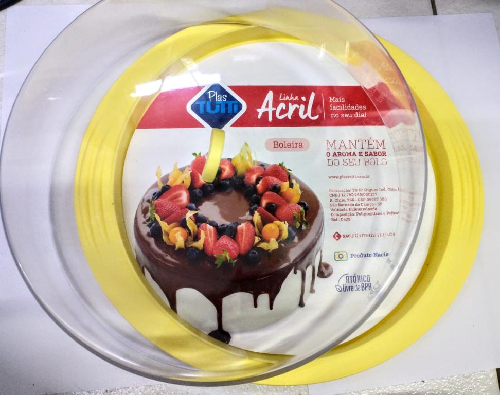 BOLEIRA ACRILICA AMARELA UNI