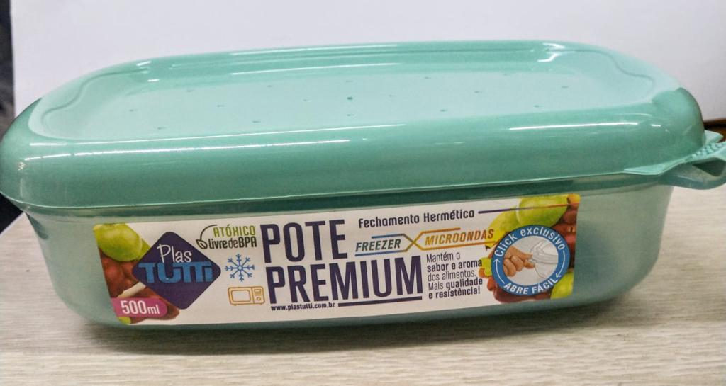 POTE RETANGULAR DURABILIDADE 500ML COR VERDE UNI