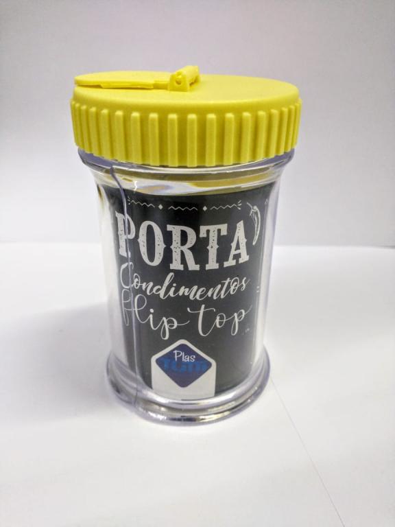 PORTA CONDIMENTO AMARELO ACRILICO UNI