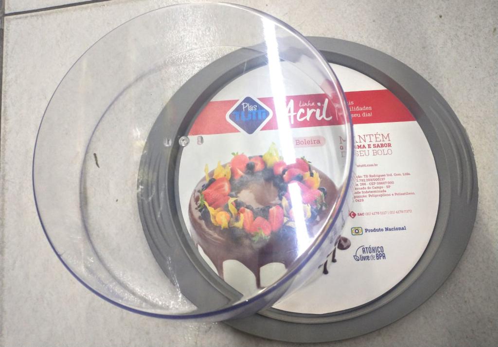 BOLEIRA ACRILICA CINZA UNI