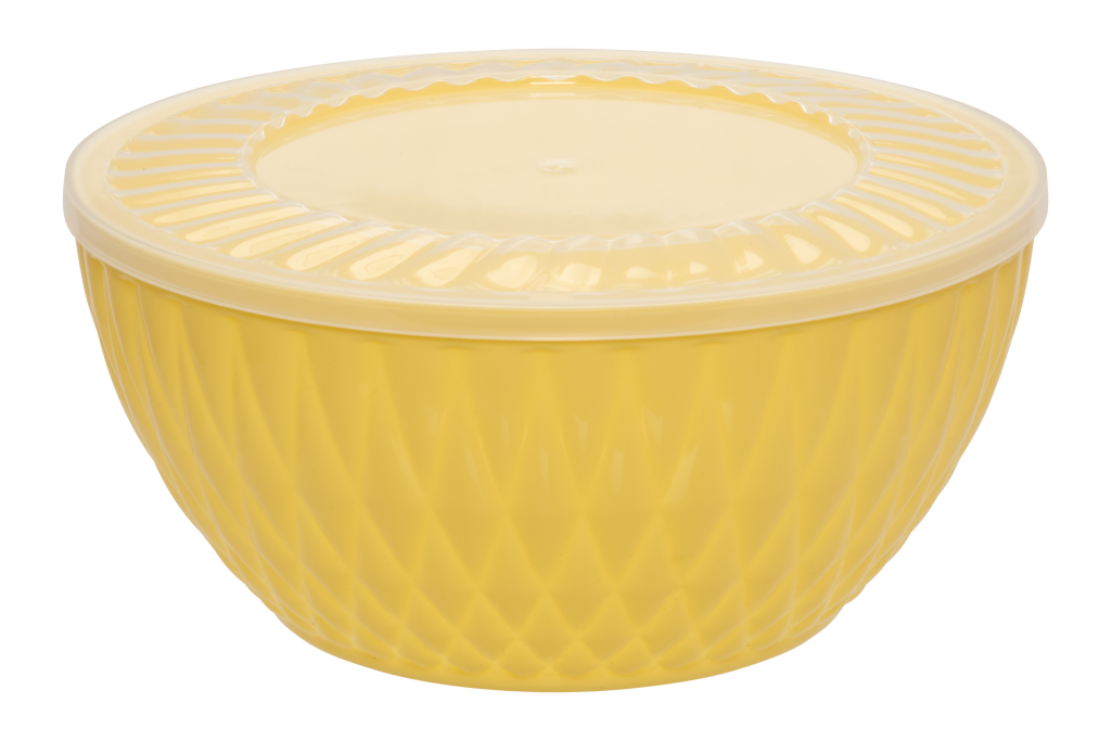 SALADEIRA COM TAMPA AMARELO UNI