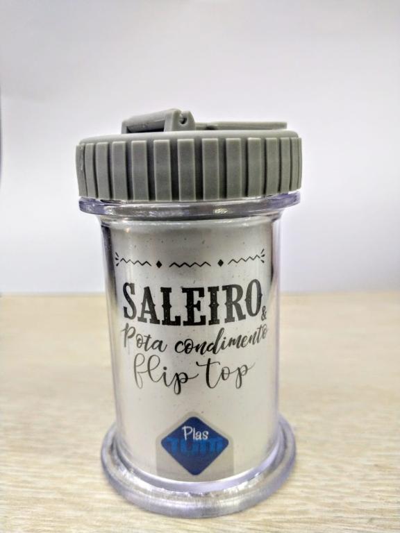 SALEIRO ACRILICO TAMPA CINZA UNI