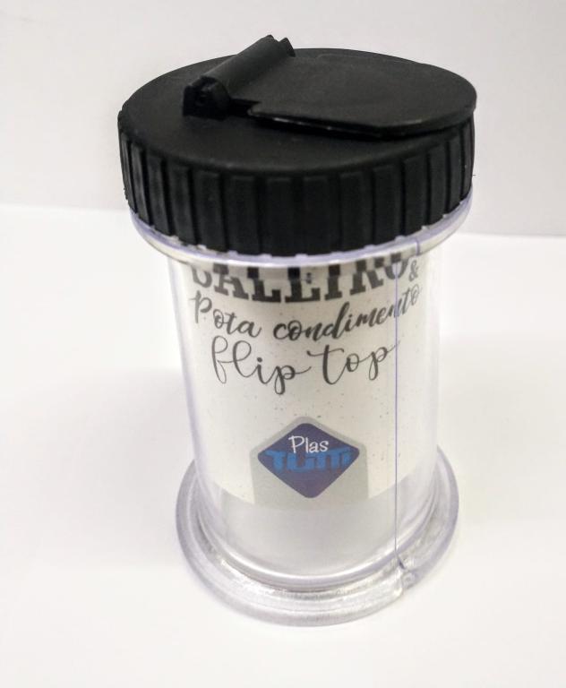 SALEIRO ACRILICO TAMPA PRETO UNI