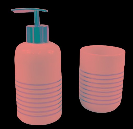 JOGO PORCELANA BANHEIRO SABONETE LIQUIDO 2 PECAS UNI NA CAIXCA