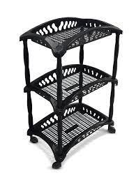 FRUTEIRA COM 3 COMPARTIMENTO PRETO UNI