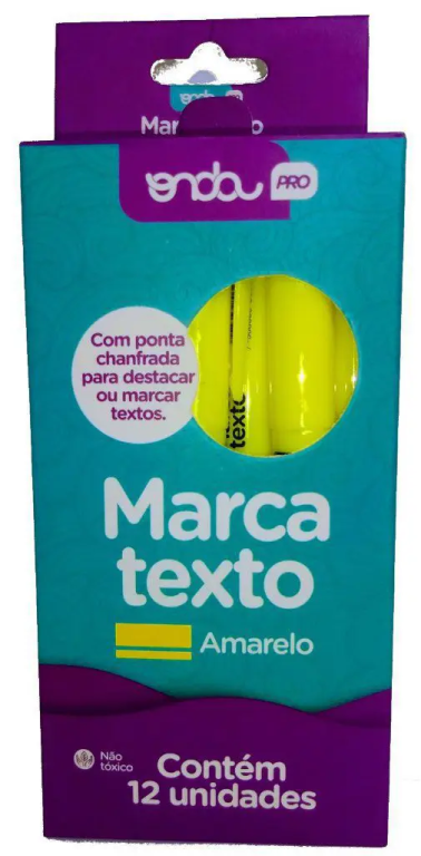 CANETA MARCA TEXTO AMARELO   CX12