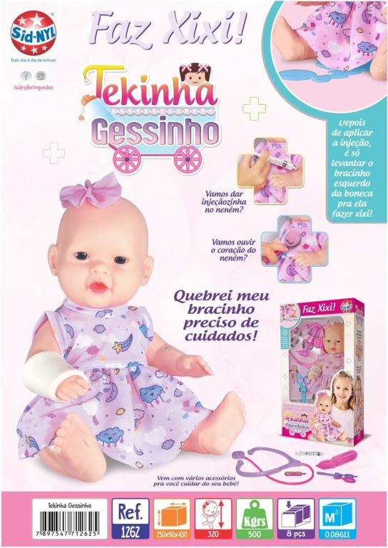 BONECA TEKINHA GESSINHO UNI