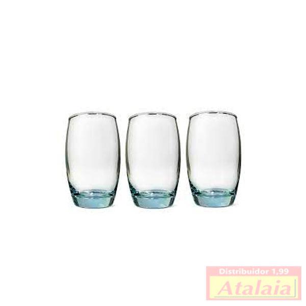 COPO DE VIDRO NA CAIXA 280ML CJ 3 PCS UNI