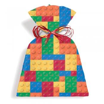 SACO DE PRESENTE 35X53CM BLOCOS PTC 50UNI