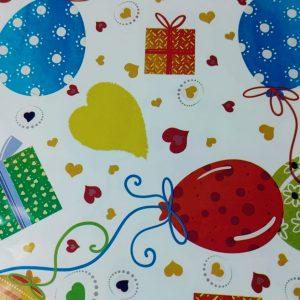 SACO DE PRESENTE 35X53CM BALOONS PTC 50 UNI