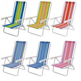 CADEIRA DE PRAIA ALUMÍNIO RECLINÁVEL 4 POSIÇÕES