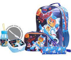 MOCHILA KIT 6 WKIDS MASC STANDARD SPACE CAT 6 PCS BPD 20926 UNI