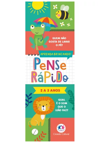LIVRO PENSE RAPIDO 2 A 3 ANOSN UNI