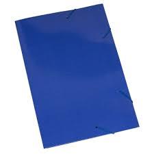 PASTA CARTAO DUPLEX COM ABAS E ELASTICO 340X230MM AZUL  PTC 10