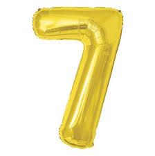 BALAO METALIZADO DOURADO Nº7 40CM GALA AT 5