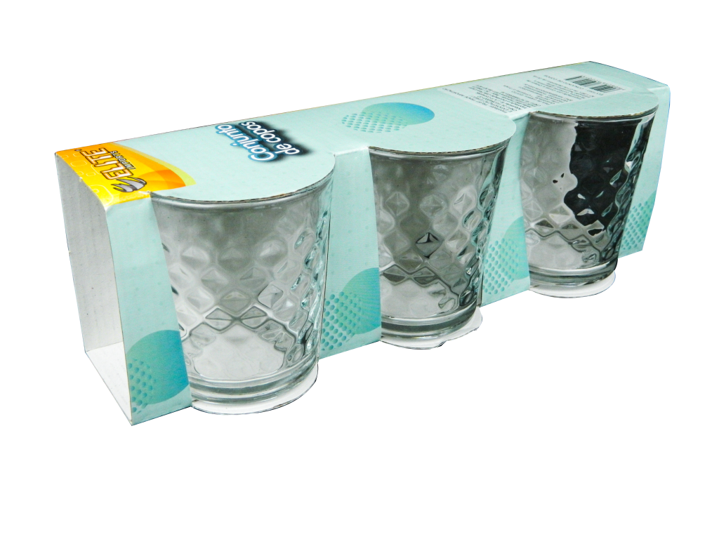 JOGO DE COPOS 3PCS 300ML CX C/4 JOGOS
