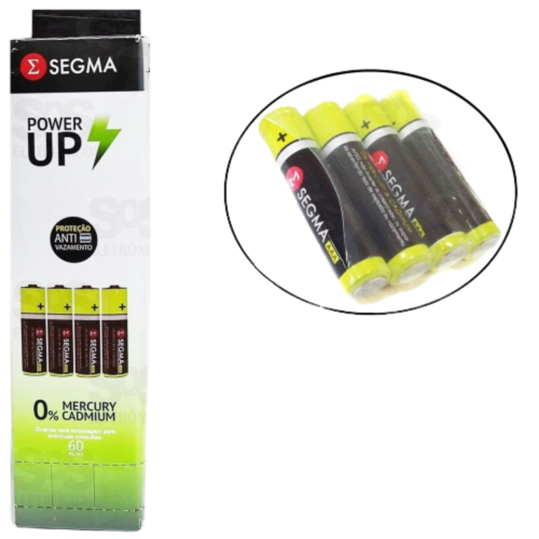 PILHA AAA SEGMA POWER UP UNI