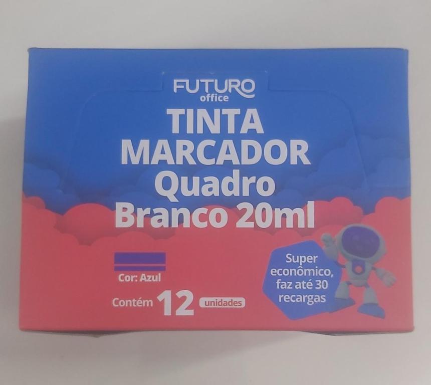 TINTA MARCADOR QUADRO BRANCO AZUL 20 ML CX 12