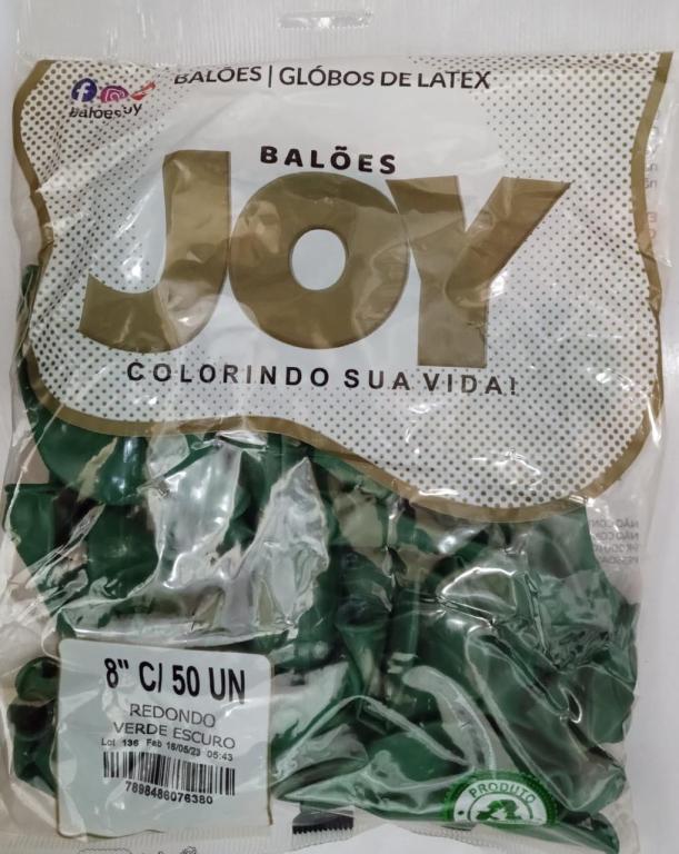 BALAO N 8 VERDE ESCURO  C 50